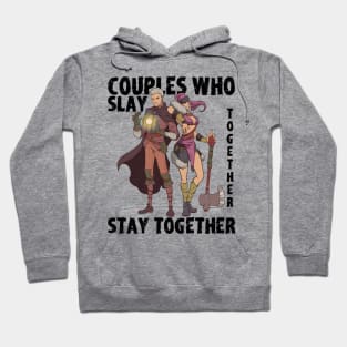 Roleplaying RPG Couple Gift Valentines Day Wizard Barbarian Hoodie
